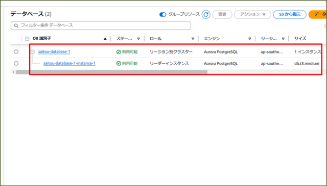 saitou-aurora-restore-awscliデータベース確認1