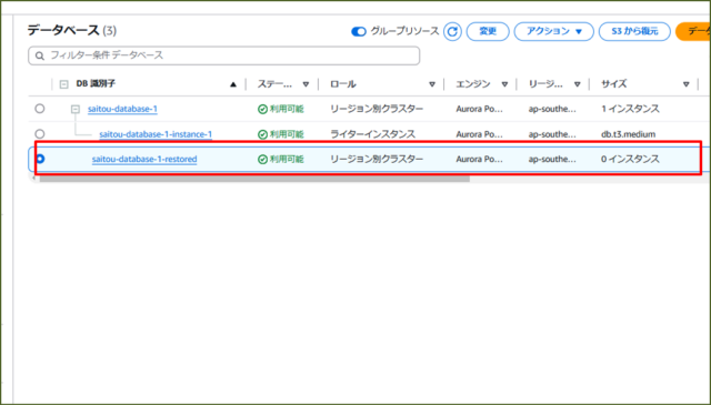 saitou-aurora-restore-awscliデータベース確認2